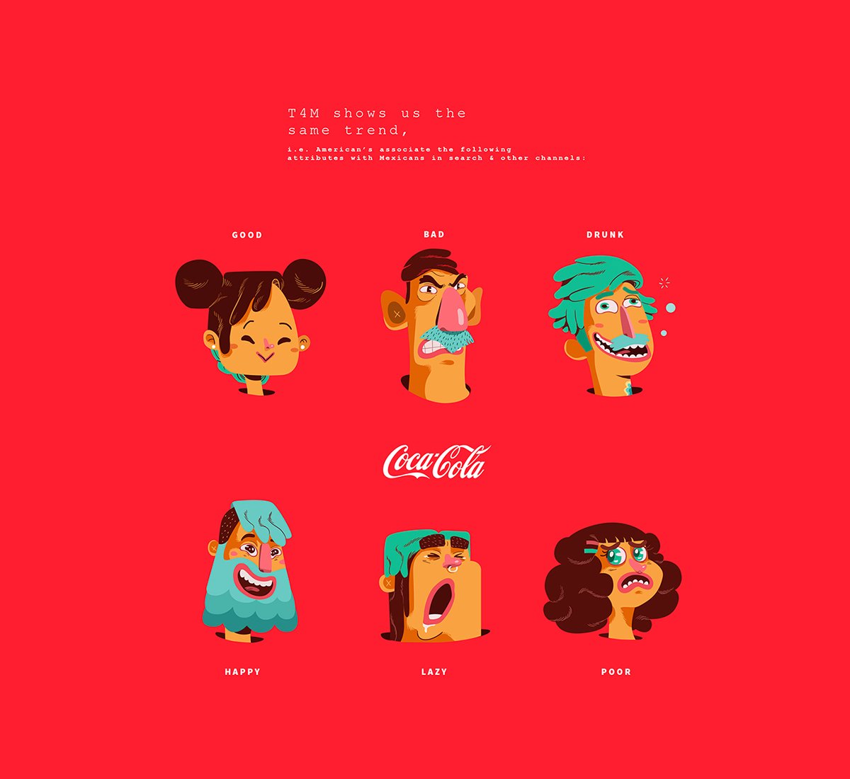  Coca Cola 圣誕節卡通形象品牌設計