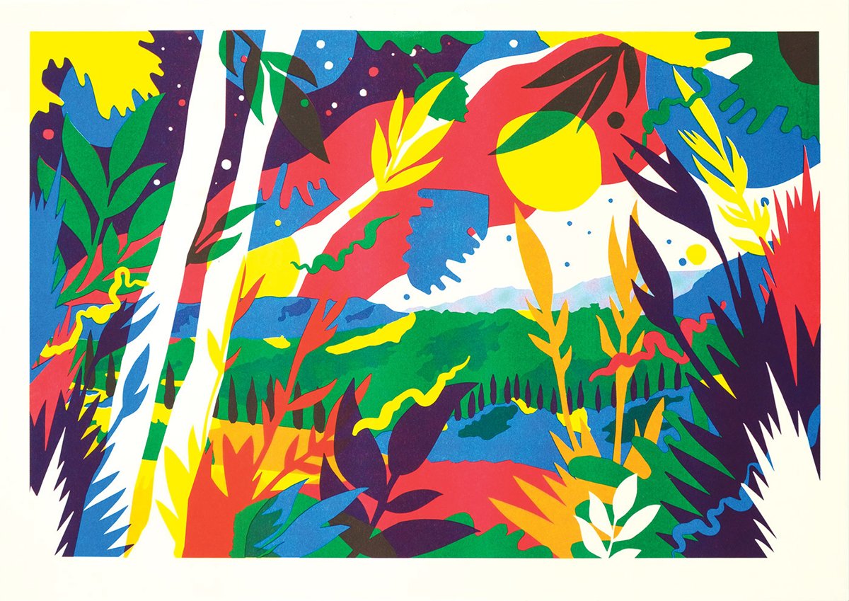 “巫RISOGRAPH”紡織品品牌設計  剪紙柸樣設計展示