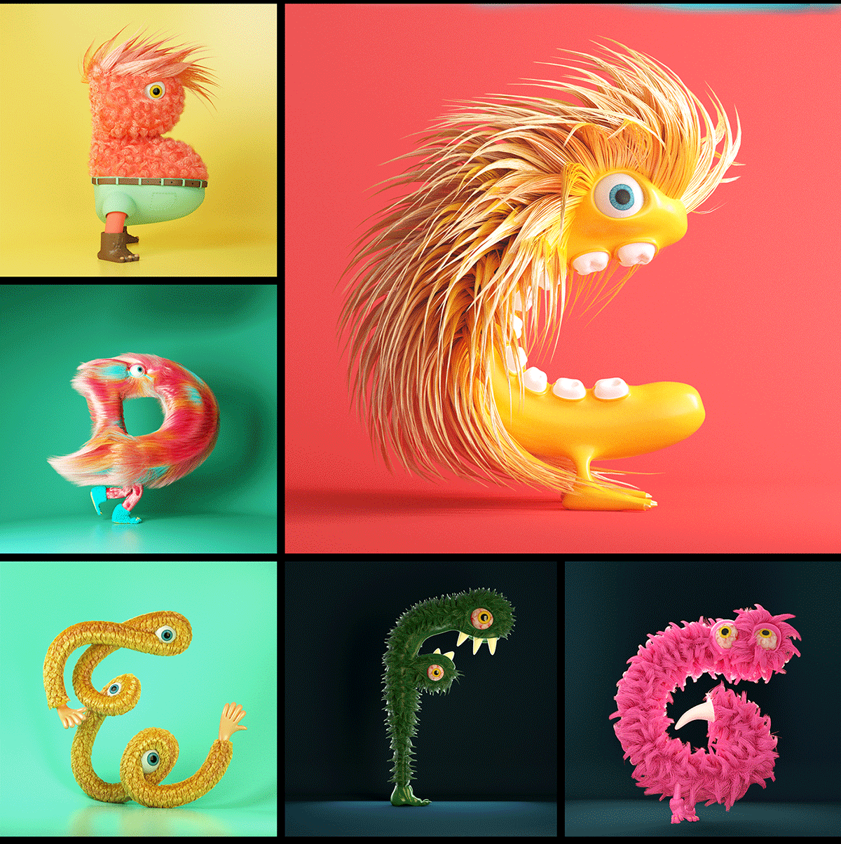 “Furry Alphabet”吉祥物品牌設(shè)計(jì)形象  字母吉祥物設(shè)計(jì)展示