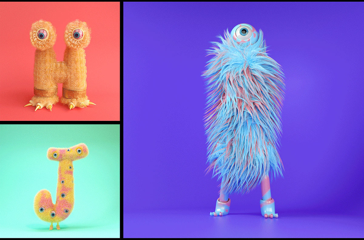 “Furry Alphabet”吉祥物品牌設(shè)計(jì)形象  字母吉祥物設(shè)計(jì)展示