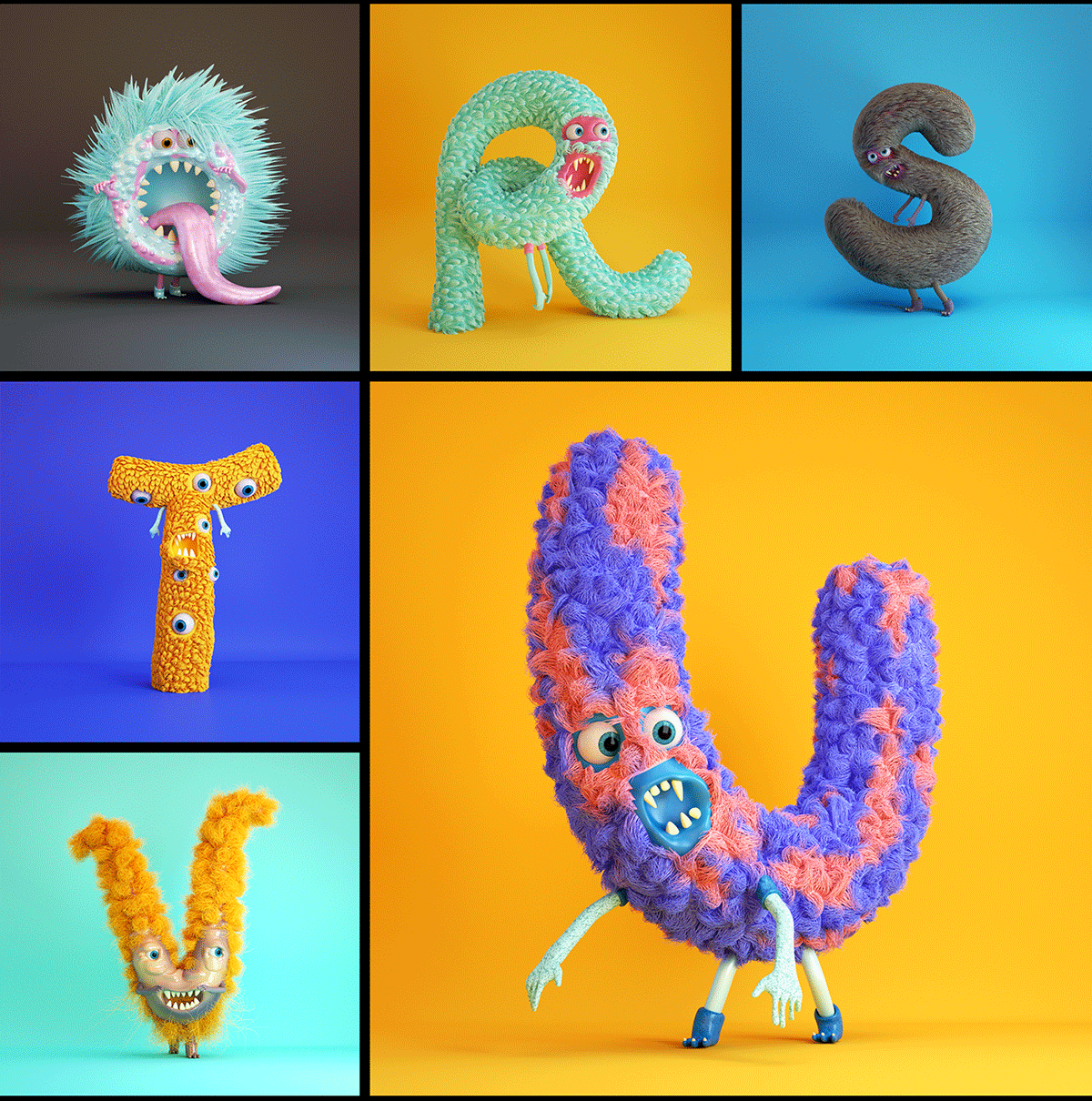 “Furry Alphabet”吉祥物品牌設(shè)計(jì)形象  字母吉祥物設(shè)計(jì)展示
