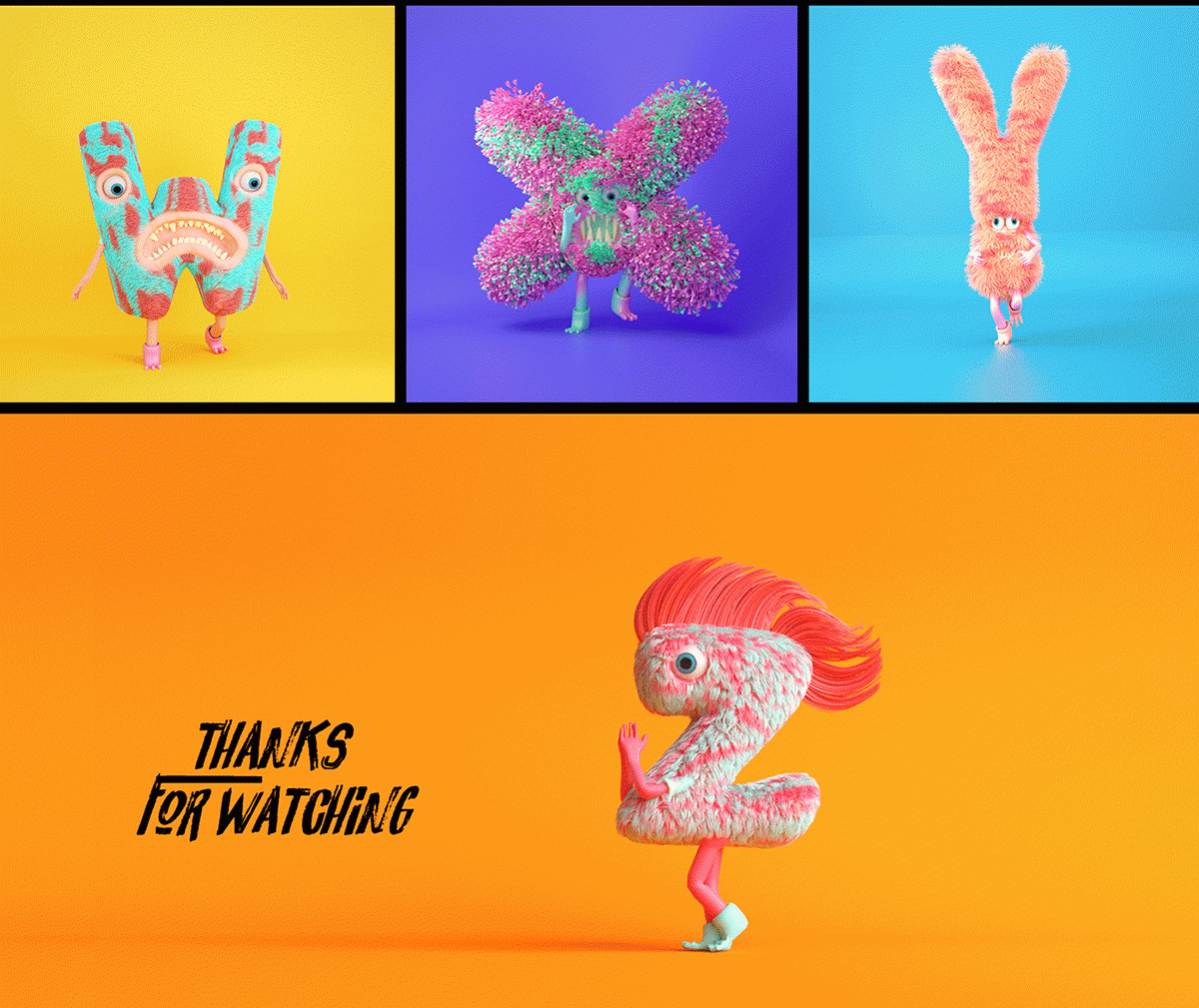 “Furry Alphabet”吉祥物品牌設(shè)計(jì)形象  吉祥物設(shè)計(jì)展示