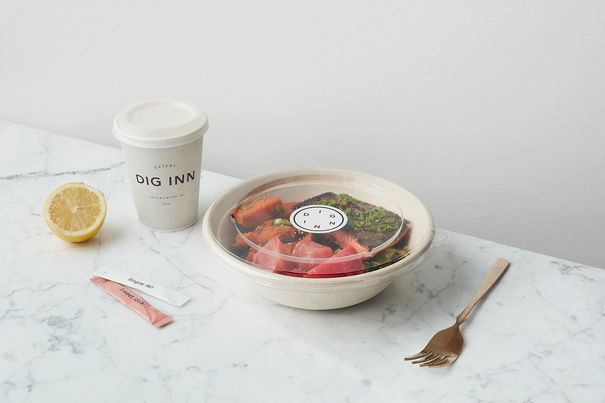 DIG INN酒店品牌設計  標貼設計展示