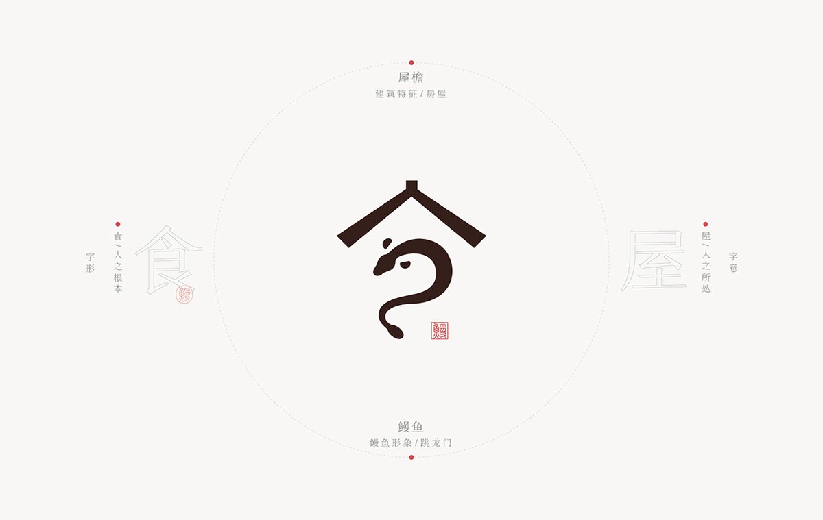 深圳品牌設計  深圳品牌策劃  鰻岐屋餐飲品牌形象塑造  標志設計