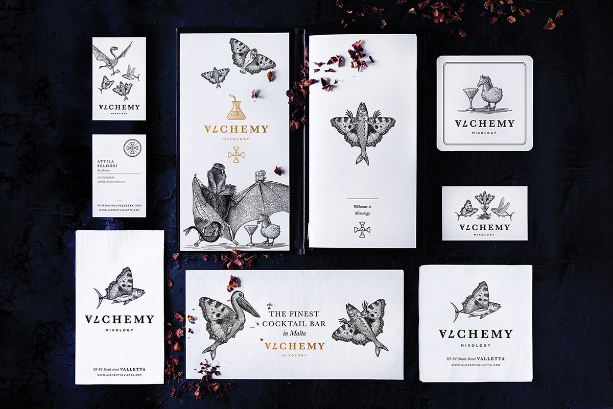 Alchemy Bar雞尾酒酒吧品牌設計欣賞,酒吧品牌設計，餐飲品牌設計，酒吧品牌策劃，酒吧品牌全案策劃，餐飲品牌策劃，深圳品牌設計，深圳品牌策劃，深圳品牌全案策劃，深圳品牌形象塑造，深圳包裝設計的，左右格局