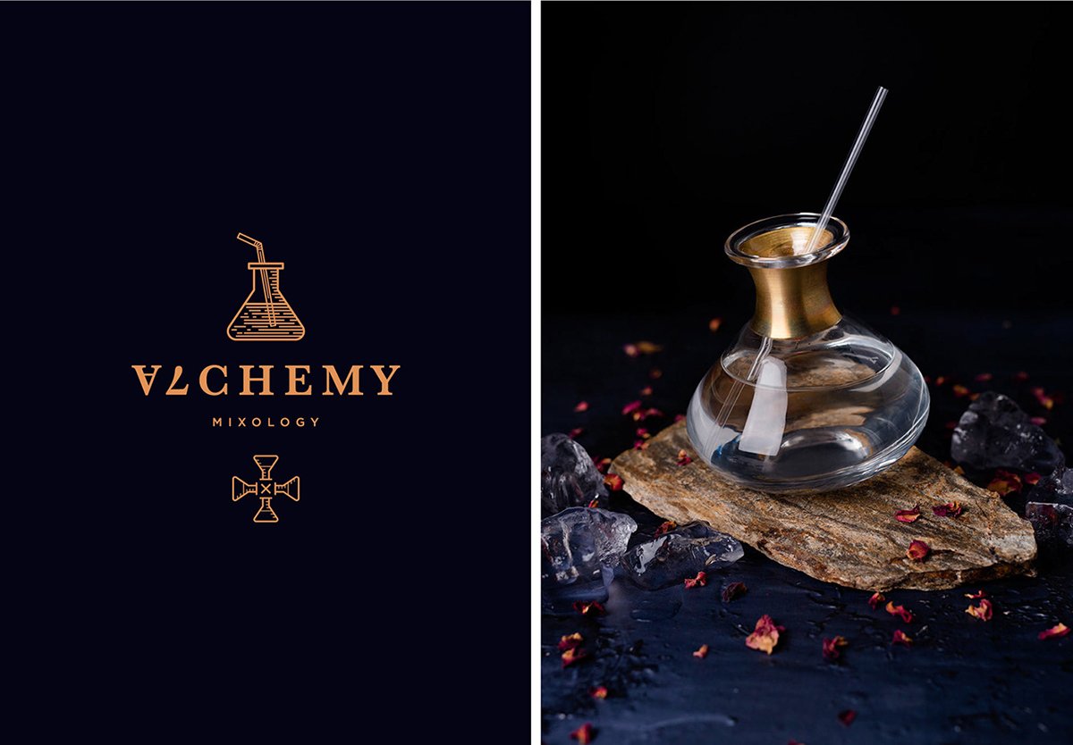 Alchemy Bar雞尾酒酒吧品牌設計欣賞,酒吧品牌設計，餐飲品牌設計，酒吧品牌策劃，酒吧品牌全案策劃，餐飲品牌策劃，深圳品牌設計，深圳品牌策劃，深圳品牌全案策劃，深圳品牌形象塑造，深圳包裝設計的，左右格局