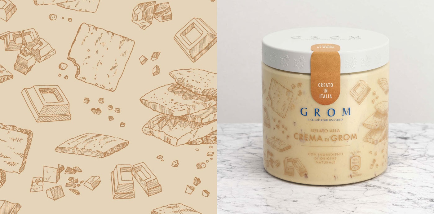 國際知名GROM意式冰淇淋品牌設計——包裝設計形象升級，食品品牌設計，食品品牌策劃，品牌戰略升級，深圳品牌設計，左右格局