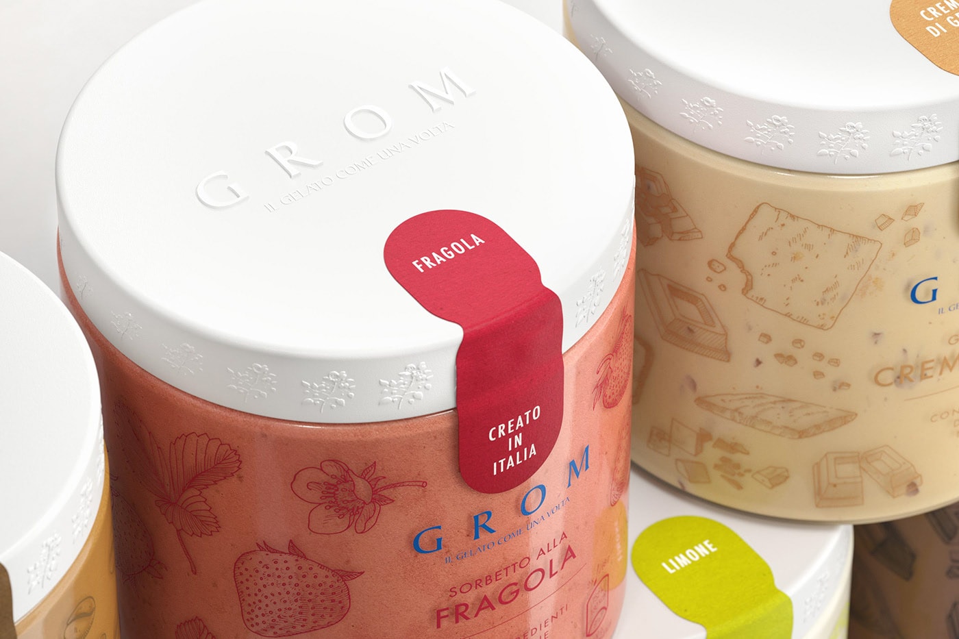 國際知名GROM意式冰淇淋品牌設計——包裝設計形象升級，食品品牌設計，食品品牌策劃，品牌戰略升級，深圳品牌設計，左右格局