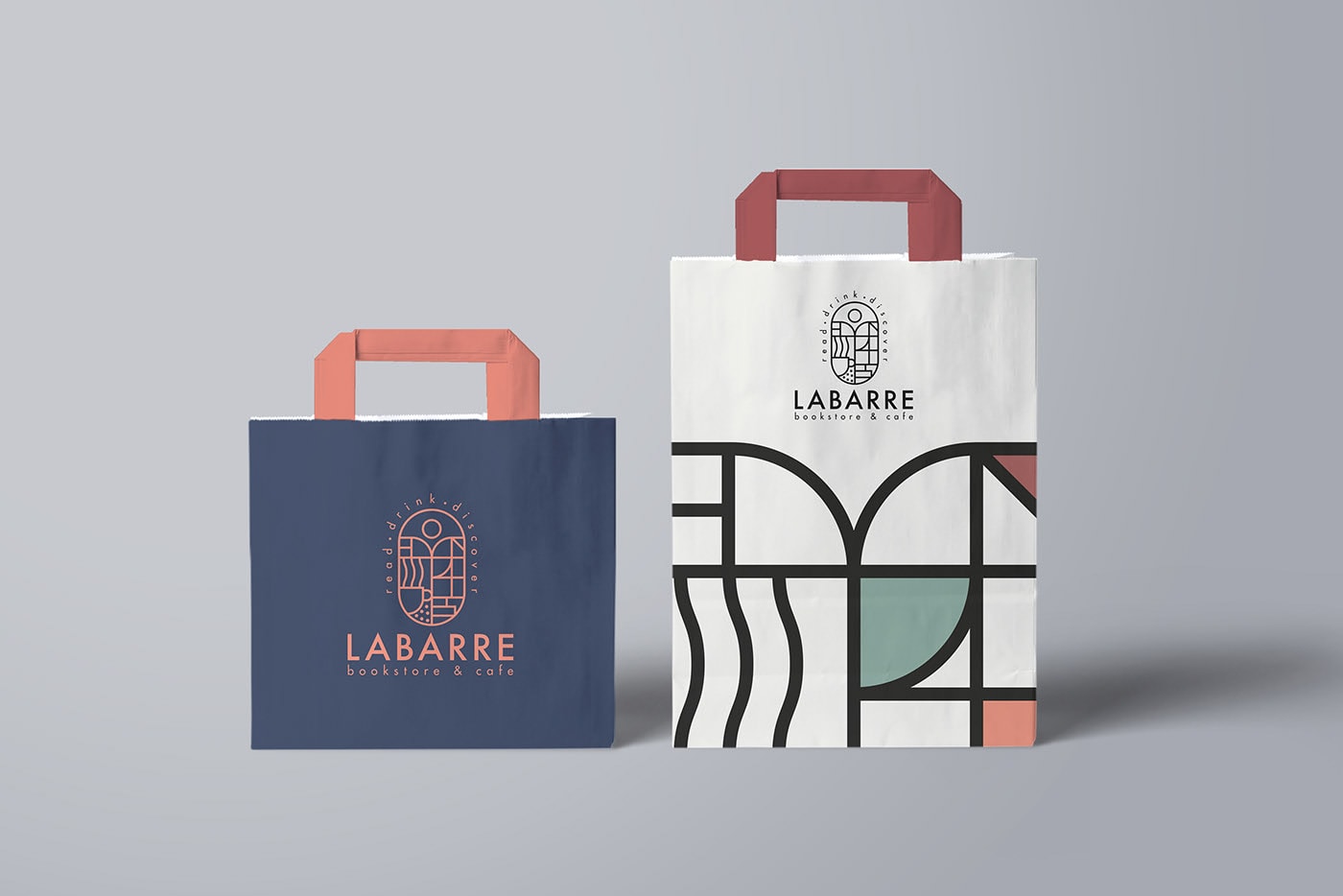 個性化Labarre書店和咖啡館品牌設(shè)計，餐飲品牌設(shè)計，餐飲品牌策劃，深圳品牌設(shè)計，左右格局