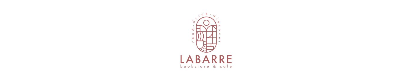 個性化Labarre書店和咖啡館品牌設(shè)計，餐飲品牌設(shè)計，餐飲品牌策劃，深圳品牌設(shè)計，左右格局